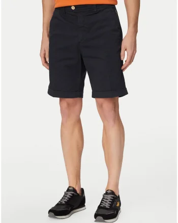 Pantaloni scurti Barbati,  bumbac, casual, Alb/Albastru