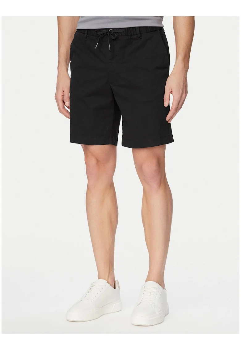 Pantaloni scurti barbati,  casual, bumbac, Negru