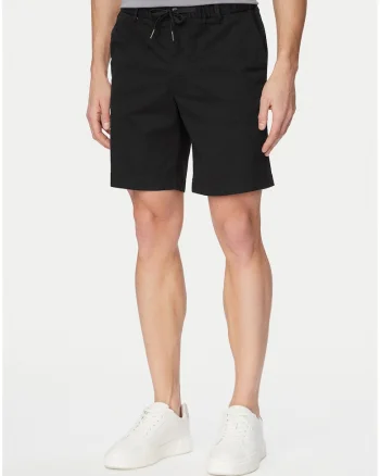 Pantaloni scurti barbati,  casual, bumbac, Negru