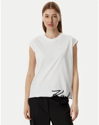 Tricou dama,  alb, bumbac organic, croiala regular fit