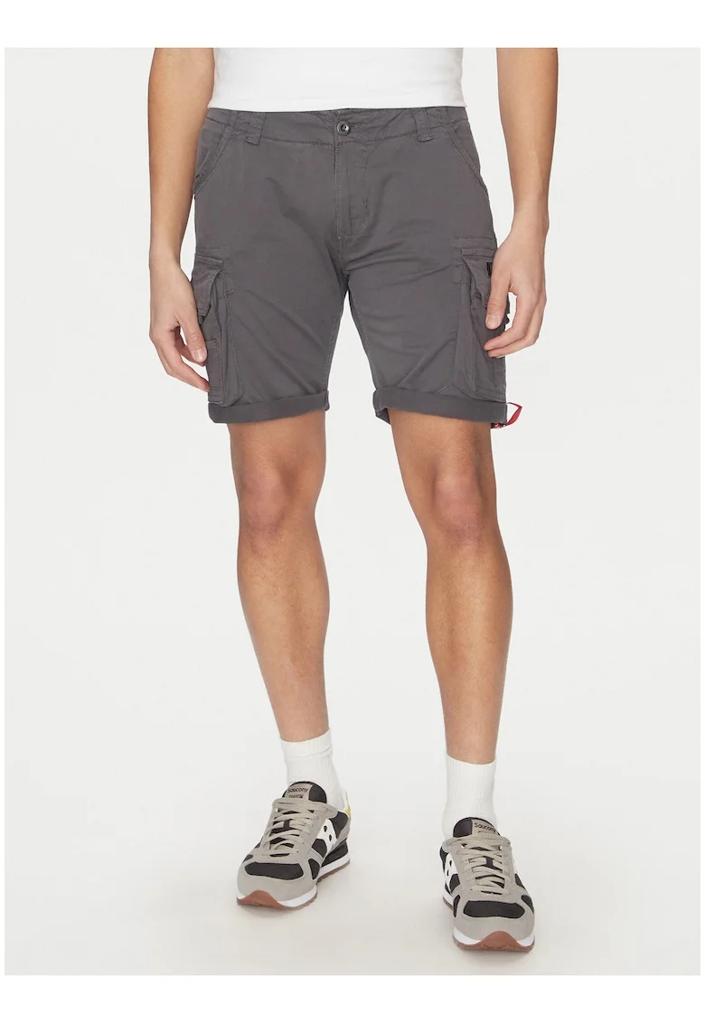 Pantaloni scurti barbati,  bumbac, Gri