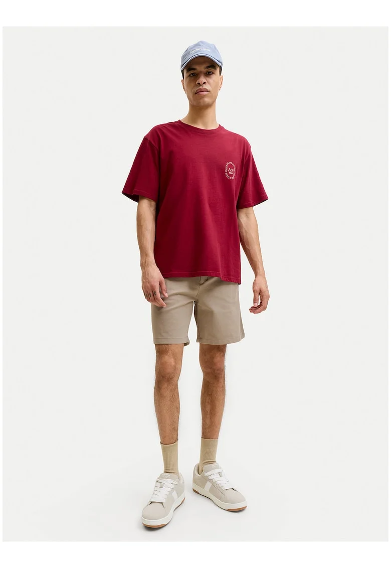Pantaloni scurti barbati,  bleumarin, bumbac si poliester reciclat, casual