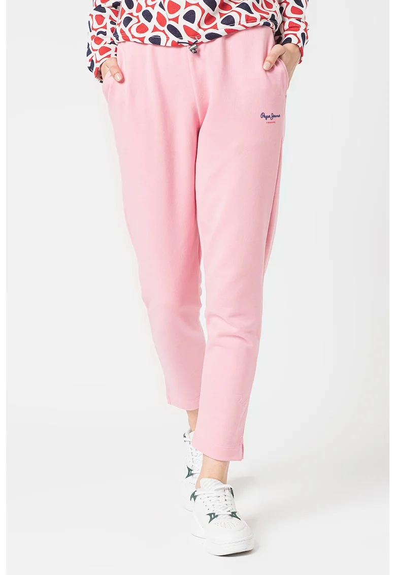 Pantaloni sport cu snur in talie Calista, Roz