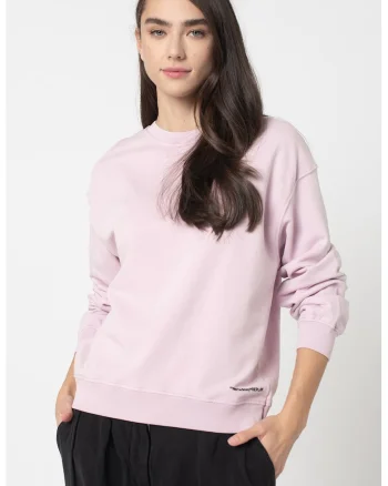 Bluza sport lejera cu maneci cazute, Roz pastel