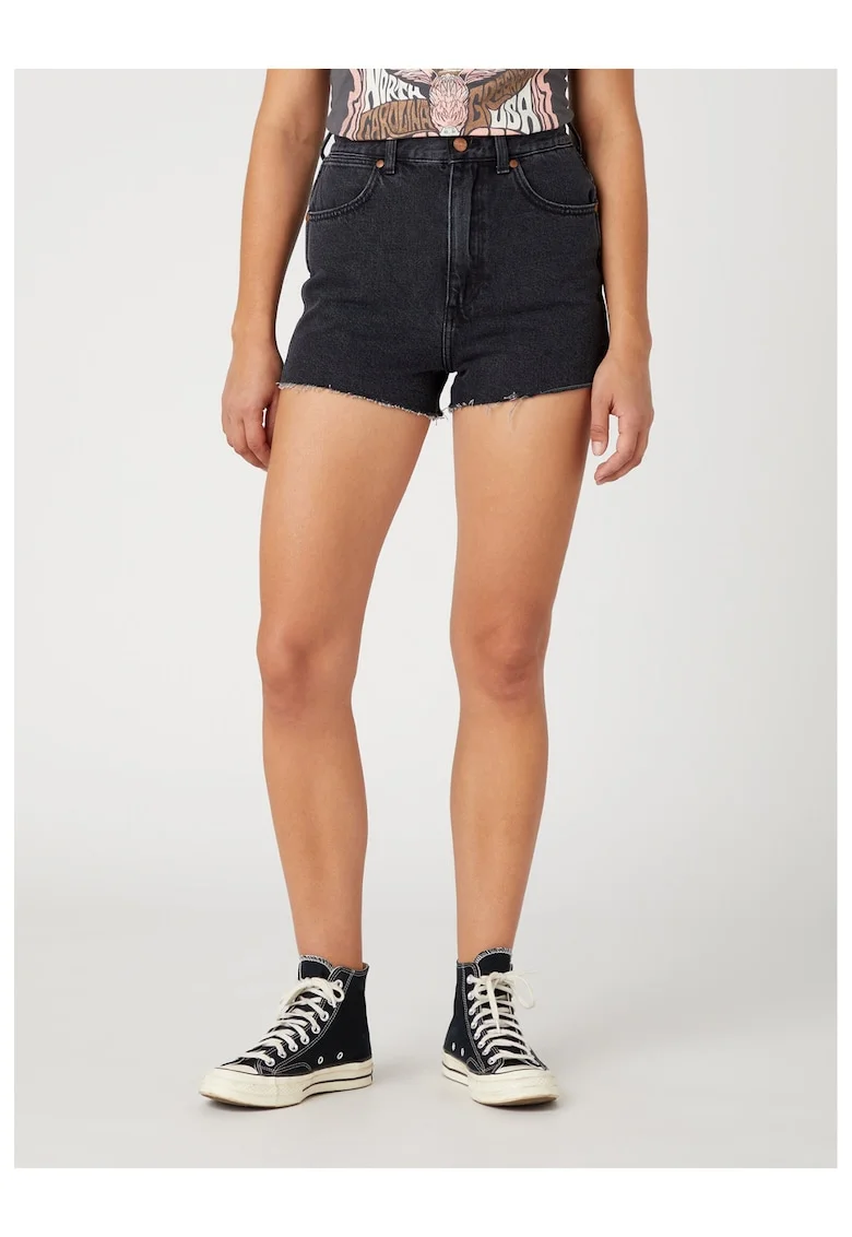 Pantaloni scurti dama,  302750030, Bumbac, Negru, Negru