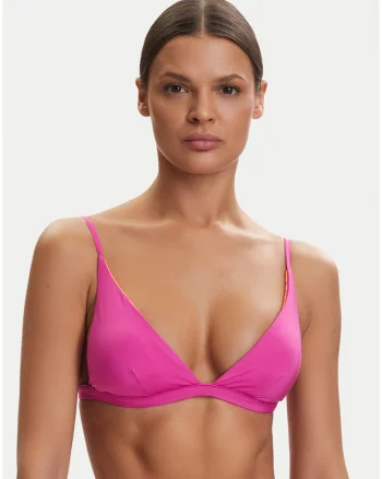 Costum de baie bikini,  violet, cu cupe intarite, design reversibil, material elastic