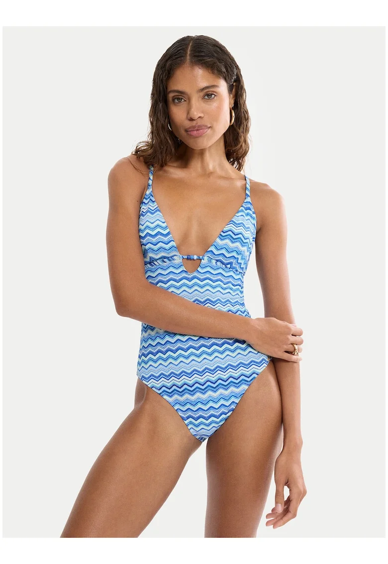 Costum de baie dama,  multicolor, material sintetic, croiala clasica