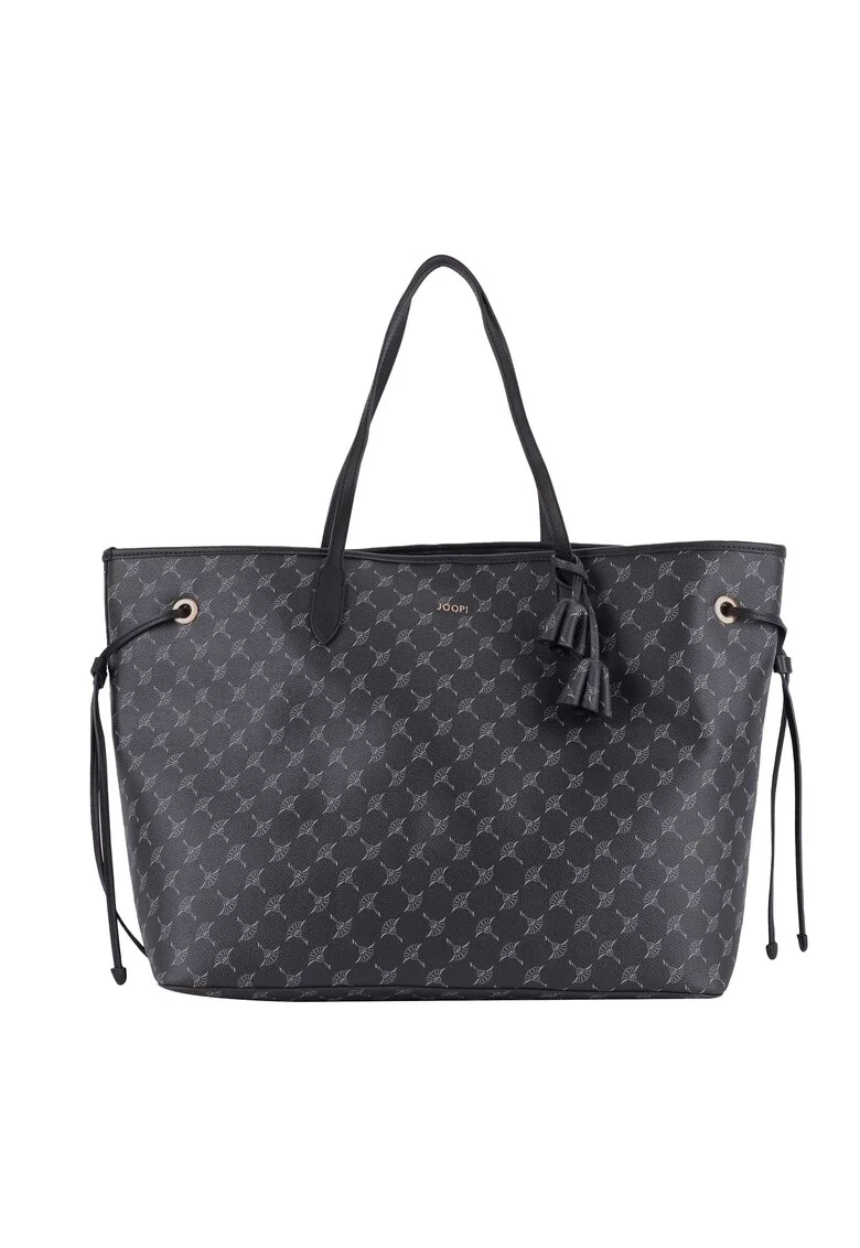 Geanta shopper de piele ecologica Cortina 1.0 Lara, Alb fildes/Albastru inchis