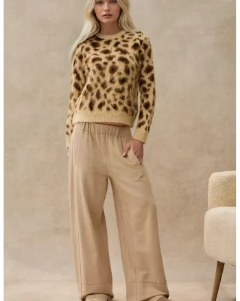 Pulover dama,  imprimeu leopard, tricot, Camila Maro,