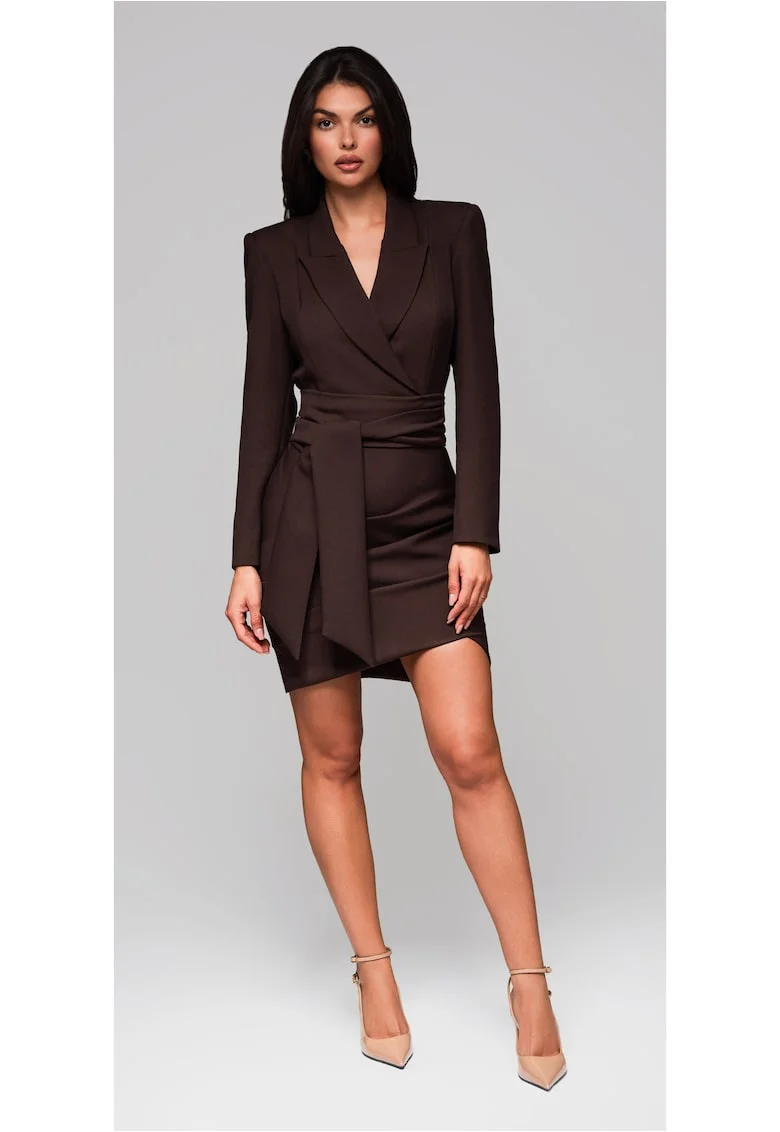 Rochie eleganta midi  LA-OM-DLR166, Maro