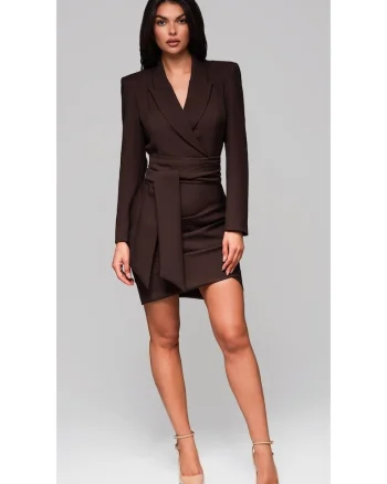 Rochie eleganta midi  LA-OM-DLR166, Maro