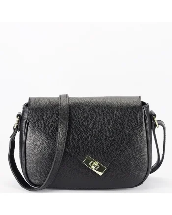 Geanta neagra din piele naturala 8911 128 18122, Negru
