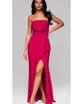 Rochie de seara Maxi  LA-OM-DLR201, Roz inchis