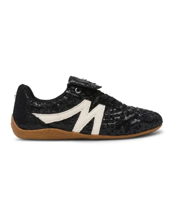 Pantofi sport cu aplicatii de paiete Freekick, Alb/Negru