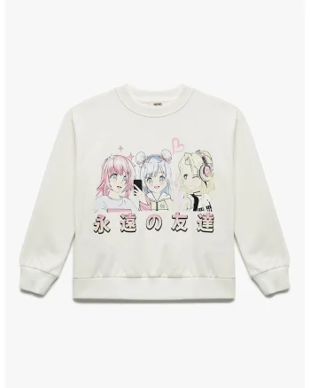 Bluza de trening cu decolteu la baza gatului si design grafic, Alb