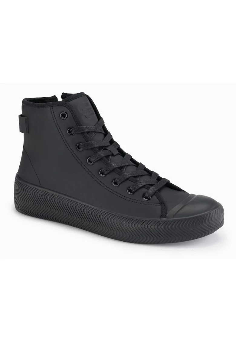 Pantofi sport inalti cu fermoar  OM-FOTH-0184, Negru