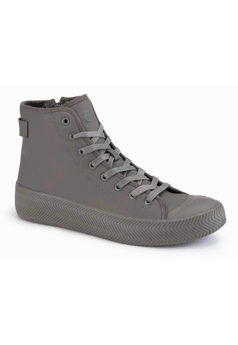 Pantofi sport inalti cu fermoar  OM-FOTH-0184, Bej inchis
