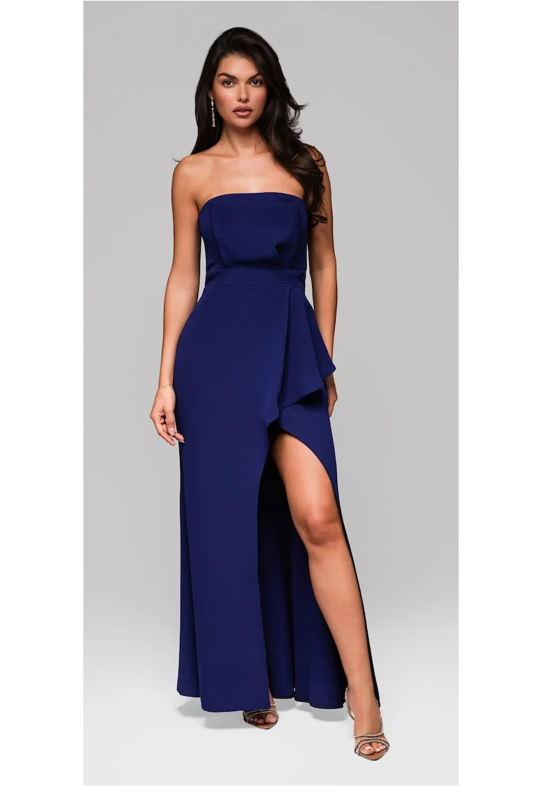 Rochie de seara Maxi  LA-OM-DLR201, Albastru inchis