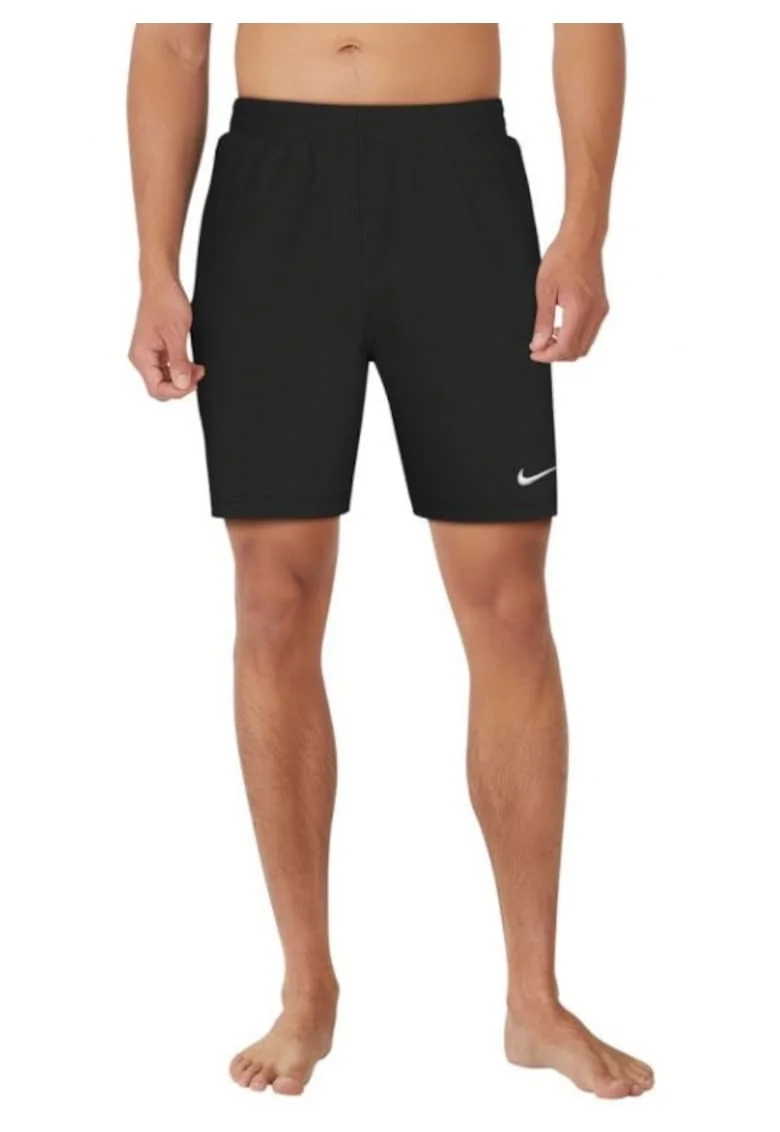 Pantaloni scurti de baie  negru, material sintetic