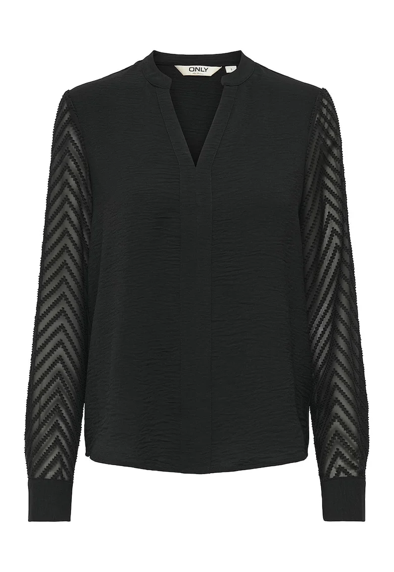 Bluza cu decolteu in V, Verde inchis