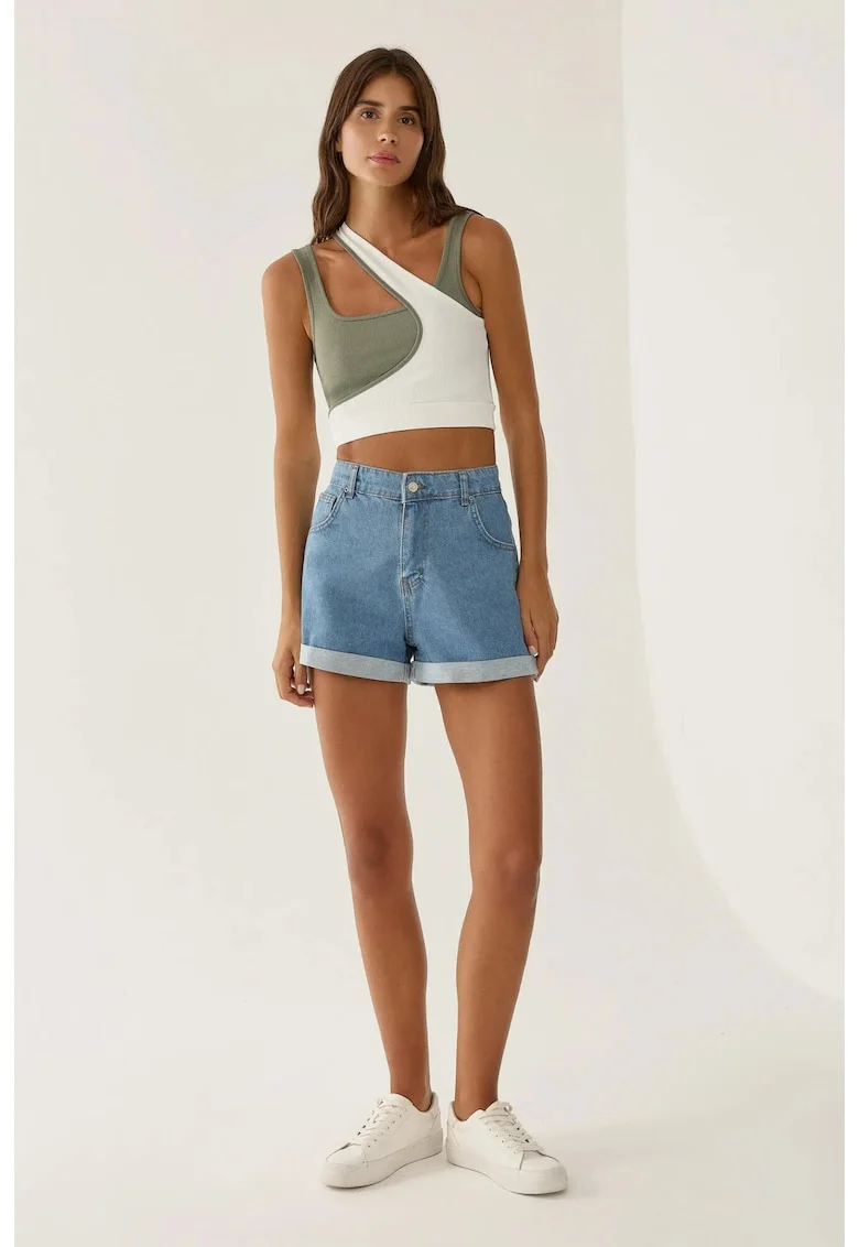 Pantaloni scurti dama,  denim, albastru