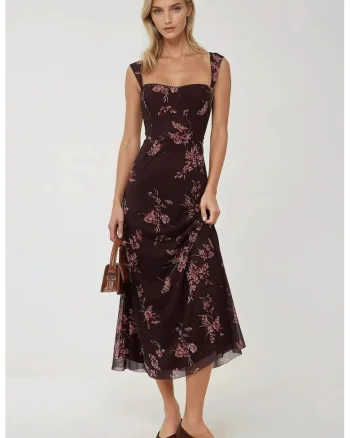 Rochie maxi,  maro, tul