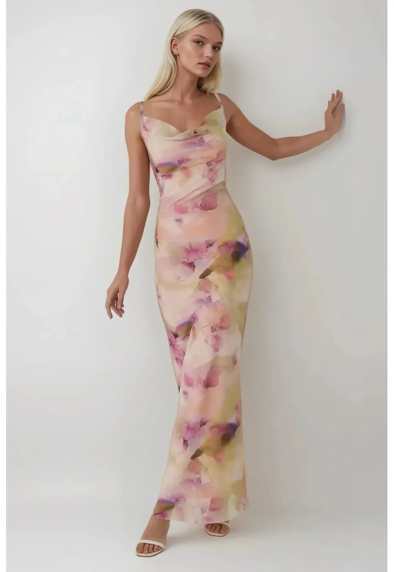 Rochie  multicolor, bumbac
