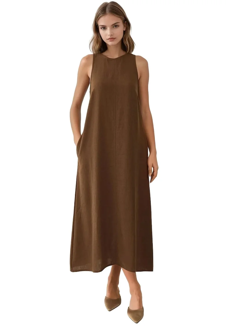 Rochie midi,  Textil, Maro
