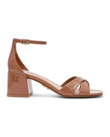 Sandale de piele ecologica Fergie, Caramel