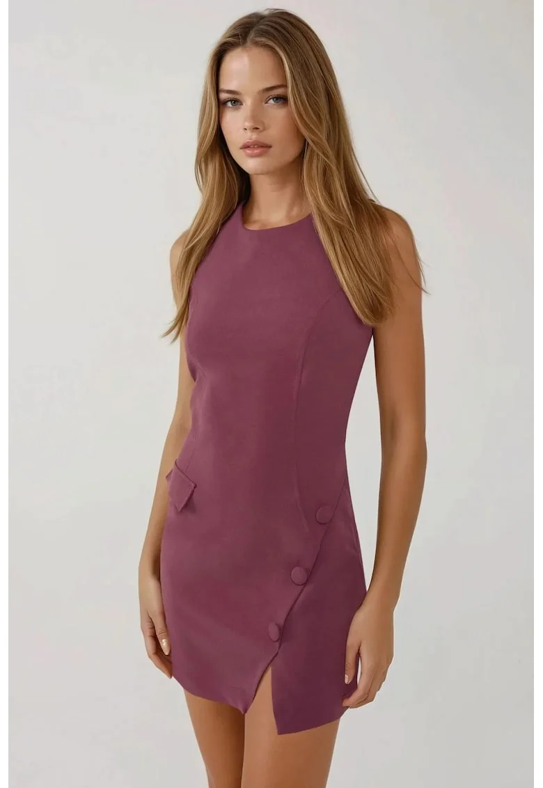 Rochie mini  mulata, violet, material textil