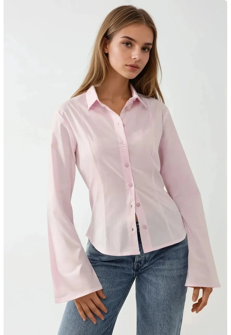 Camasa dama,  textil, roz