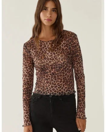 Bluza dama  cu guler rotund, Multicolor