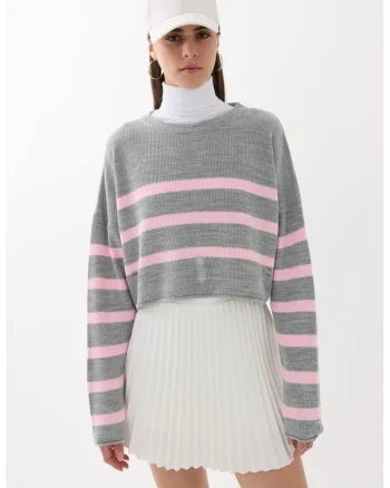 Pulovere dama,  pulover cu guler rotund, tricot