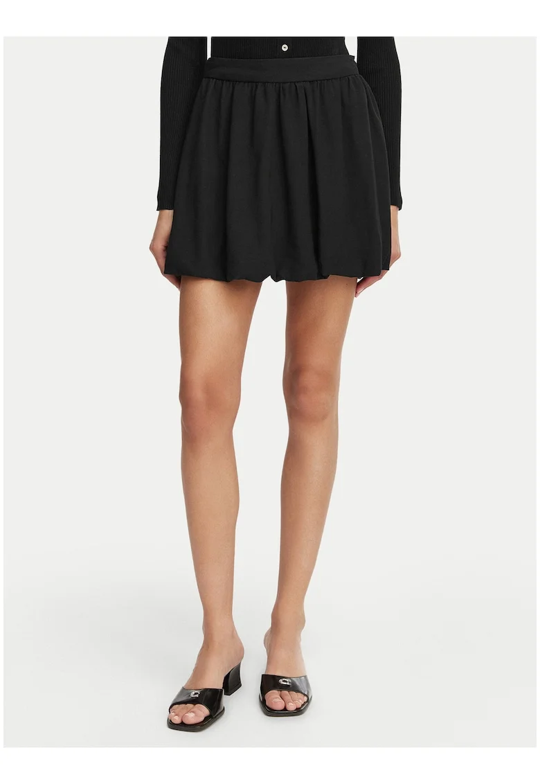 Fusta mini Dama,  neagra, viscoza, stil casual