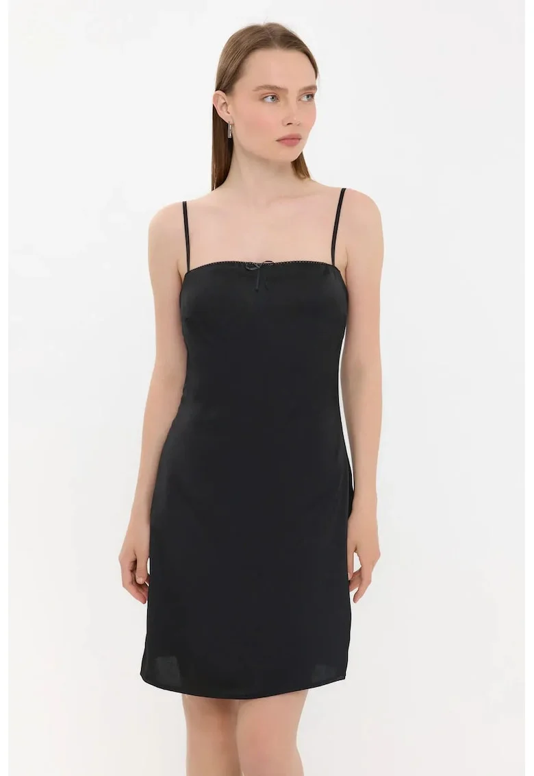 Rochie,  Negru, Poliester, Mini