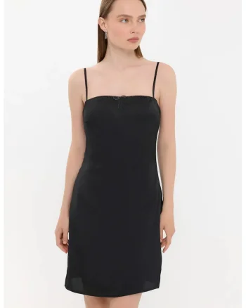 Rochie,  Negru, Poliester, Mini