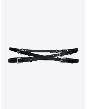 Curea Catarame Multiple, Negru