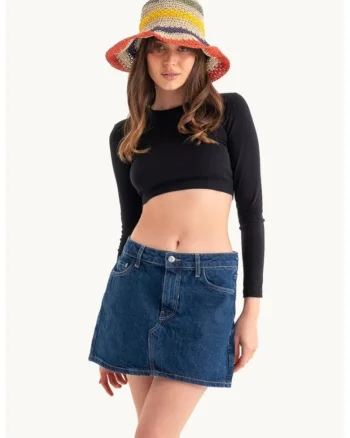 Top dama,  simplu, decolteu rotund, negru, jerseu