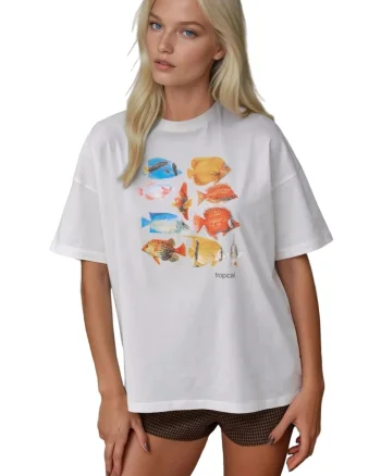 Tricou dama  bumbac, supradimensionat, alb