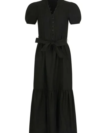 Rochie maxi cu maneci bufante