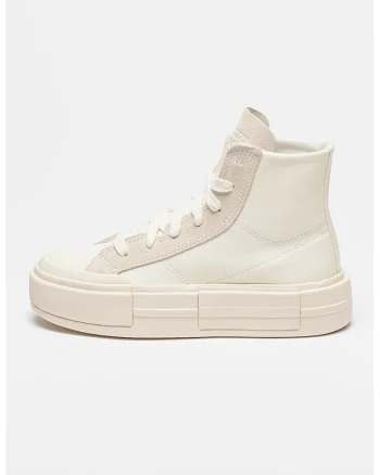 Tenisi mid-high cu garnituri de piele intoarsa Chuck Taylor All Star Cruise, Crem