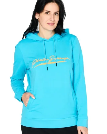 Hanorac dama,  bumbac/elastan, albastru,