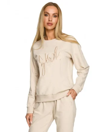 Bluza . Cu, Bej