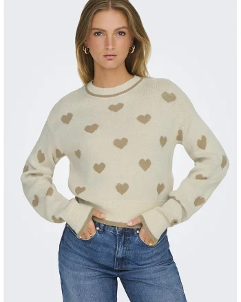 Pulover cu model si maneci cazute, Maro nisip/Maro taupe deschis