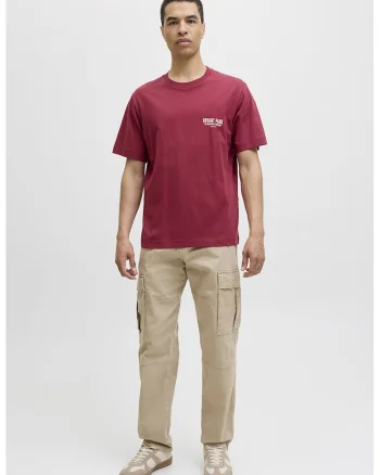 Pantaloni cargo din amestec de bumbac, Bej
