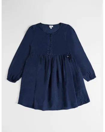 Rochie evazata cu maneci lungi, Bleumarin