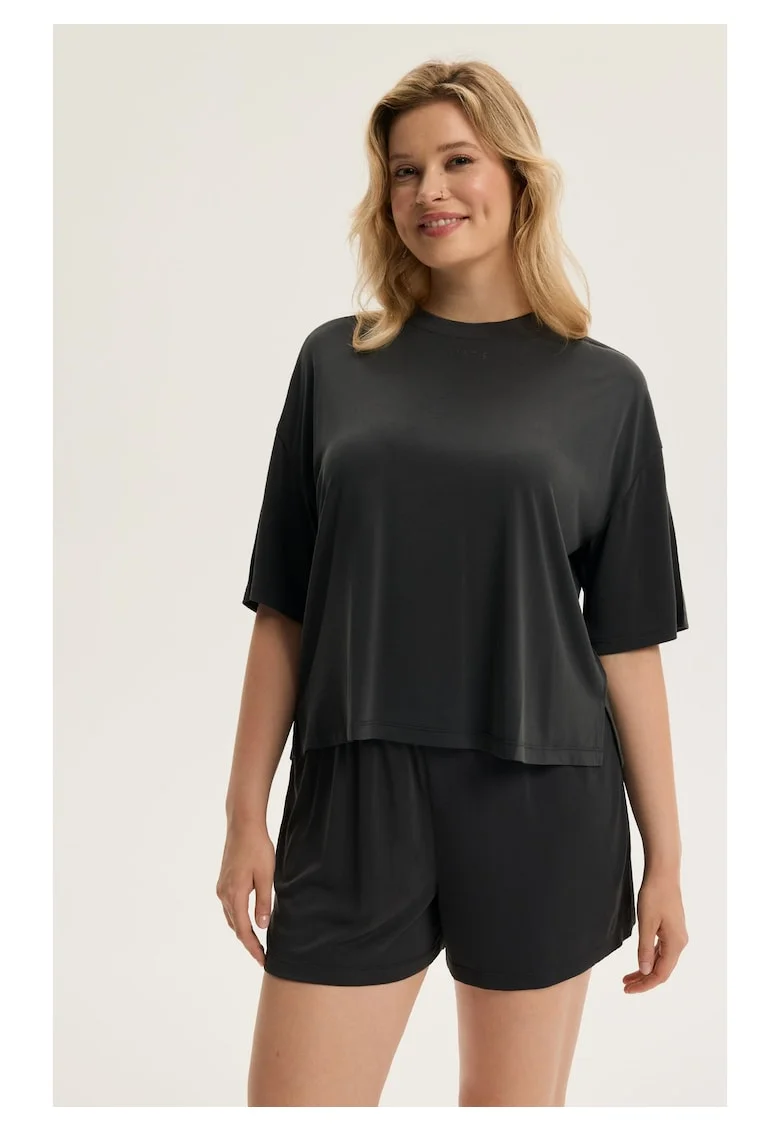 Bluza dama maneca scurta Ruth 2, Gri