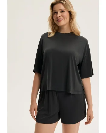 Bluza dama maneca scurta Ruth 2, Gri