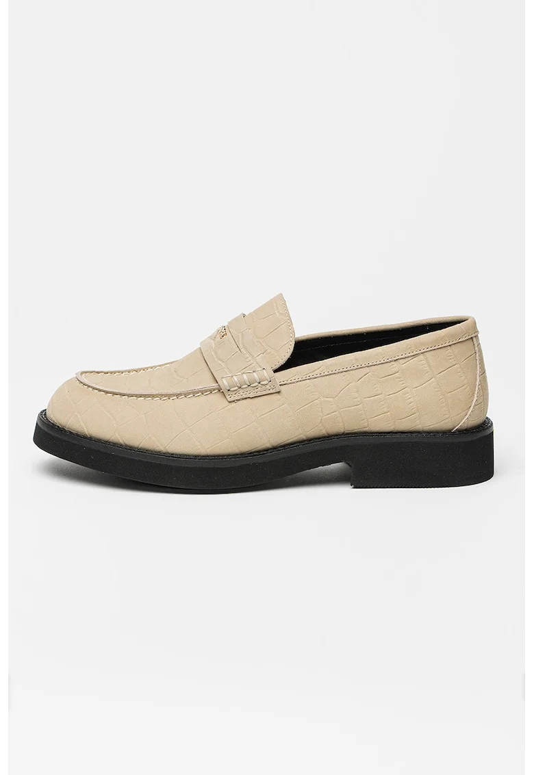 Pantofi loafer din piele Eleri, Grej