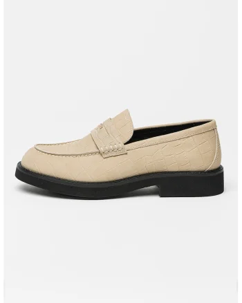 Pantofi loafer din piele Eleri, Grej